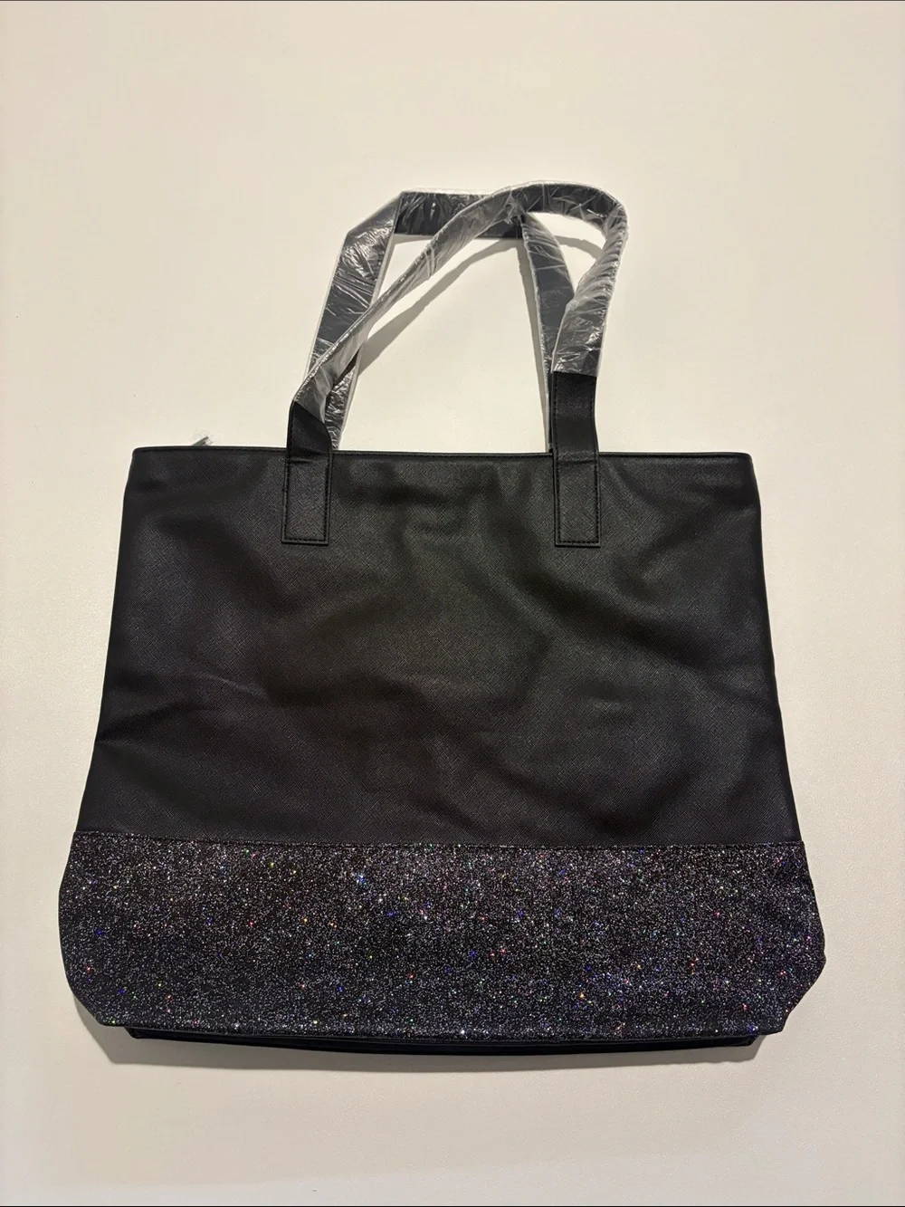Jimmy Choo Perfume Black Tote with Glitter Bottom